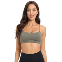 Soutien-gorge de sport Y Strap à maintien moyen, push-up, respirant, séchage rapide, bretelles croisées, antichoc, pour le yoga et l'entraînement en salle de sport