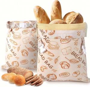 Reusable Organic Linen <b>Food</b> <b>Storage</b> <b>Bag</b> Fresh and Refrigerable Beeswax Bread <b>Bag</b> - Product Image 3