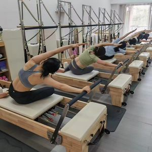 Reformer de Pilates de Media Torre de Roble Personalizado de Alta Calidad Duradero para Uso Doméstico <span class=keywords><strong>y</strong></span> Comercial para Entrenamiento Corporal <span class=keywords><strong>y</strong></span> Estudio de Pilates - Product Image 2