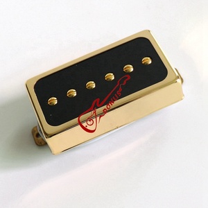 Pickup <span class=keywords><strong>per</strong></span> <span class=keywords><strong>Chitarra</strong></span> Elettrica Donlis Alnico 5 Magnetico, Copertura Dorata Aperta, Dimensioni Humbucker LP con Metallo - Product Image 2