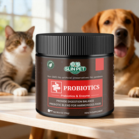 Poudre de supplément de probiotiques pour animaux de compagnie pour chiens et chats avec mélange probiotique, prébiotique pour améliorer la digestion dans OEMODM