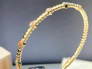 ทอง18K แข็งสีเหลือง VS เพชรเจ้าหญิงตัดไพลิน<span class=keywords><strong>ทับทิม</strong></span>รุ้งกำไลผู้หญิงหรูหราการออกแบบล่าสุดเสน่ห์บางกำไล - Product Image 3