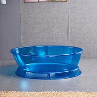 Salle de bain produite en usine Baignoire en polycarbonate transparente simple spacieuse confortable (baignoire transparente en PMMA