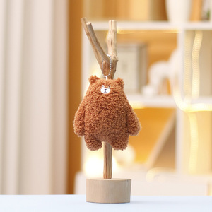 Venta al por mayor felpa lindo oso gordo perro de peluche llavero bolsa colgante Animal de peluche niños regalo peluche Pequeño Oso gordo llavero muñeca - Product Image 5