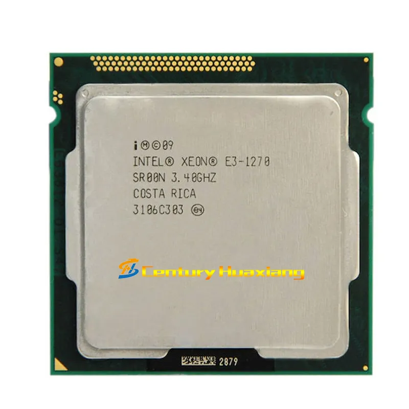 Processador intel xeon, processador de E3-1270 3.4 ghz com quatro núcleos e oito fios de processador cpu 80w lga 1155