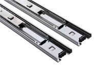 Glissière télescopique à clipser avec crochet pour tiroir, en acier, pour armoire métallique, 45 mm, avec roulement à billes à baïonnette, vente en gros