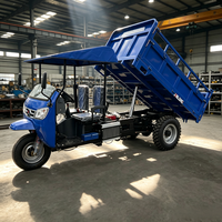 Camion cargo à trois roues diesel, capacité de charge de 3000 kg, 25 CV, démarrage électrique, benne hydraulique, tricycle diesel pour l'Afrique