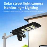 Caméra de sécurité solaire extérieure tout-en-un 8MP 4 objectifs PTZ 4G WiFi avec détection de mouvement, vision nocturne, audio bidirectionnel et cloud