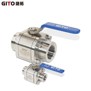 Válvula de Bola de Tres Piezas de Acero Inoxidable Forjado DN50, Manual, de Alta Presión, con Rosca Interna para Agua y Gas, Personalización OEM - Product Image 2