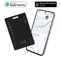 Traceur GPS intelligent en forme de carte certifié MFi, étanche IP68, compatible avec le réseau Apple Google Find My pour portefeuille, bagages, passeport