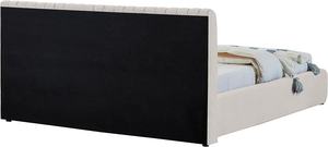 Cama acolchada de terciopelo de estilo moderno de <span class=keywords><strong>la</strong></span> <span class=keywords><strong>serie</strong></span> más vendida con terciopelo de color crema cama tapizada de terciopelo con surco profundo - Product Image 6