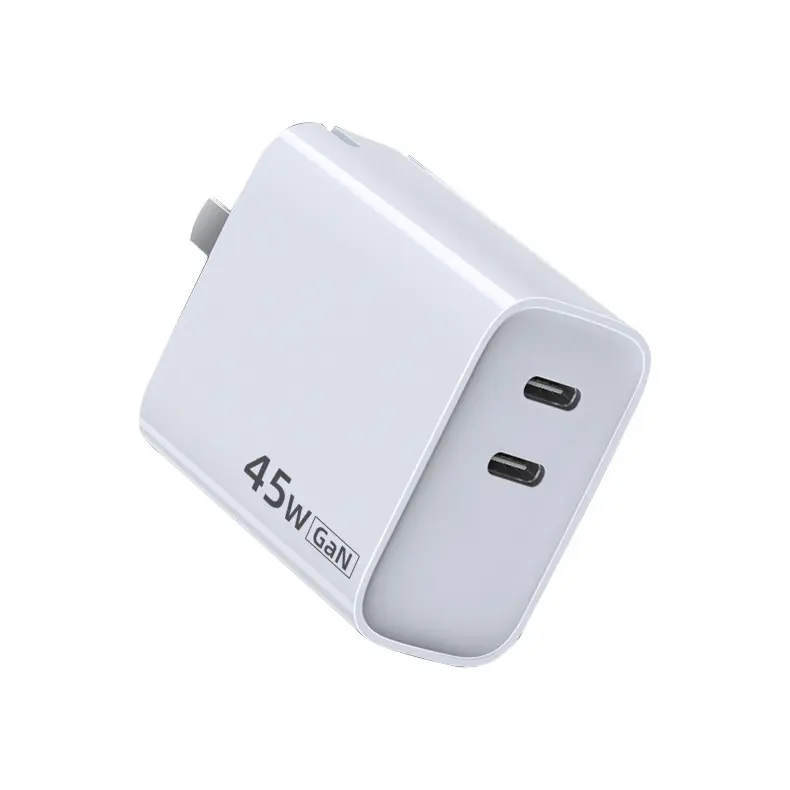 CYX 45W Double USB C Fast Charge 5V 9V 12V 15V 20V 3A 2.25A PPS 3.3-9.5V 3.3-11V Quick Charger 2 Type C Adapter Charger