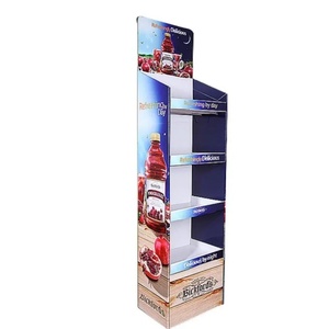 Customized Logo <b>Printing</b> Recycled Retail Product Display Pop Cardboard Floor Display <b>Stand</b> with PP Material Cutting Service - Product Image 6