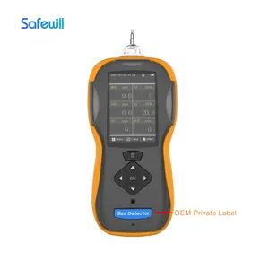Safewill menyediakan 6 penganalisis Gas opsional untuk proses industri detektor Multi Gas 6-in-1 Portabel