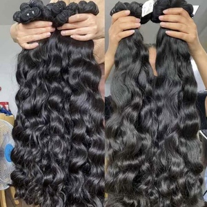 Venta al por mayor Precio de fábrica Sin procesar Vietnam Cabello crudo Rizado birmano Rizado, Paquetes de cabello rizado ondulado natural camboyano - Product Image 6
