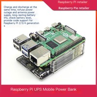 Carte d'extension d'alimentation UPS pour Raspberry Pi 4ème génération B, avec compteur RTC, sortie 5V, interface USB/Type-C, convertisseur DC/DC non isolé