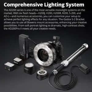 แฟลชพกพา <span class=keywords><strong>Godox</strong></span> AD200ProII TTL 2.4G ไร้สาย ใช้งานร่วมกับกล้องฟูจิและโอลิมปัส - Product Image 5