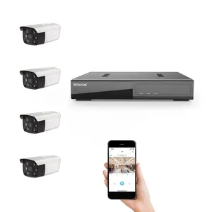 4ch POE NVR Kits Home Security Camera Kit H 265 2 0メガピクセル1080P EM Bullet CCTVシステム