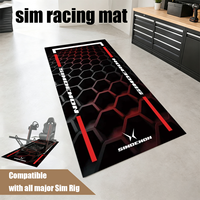 Tapis de sol antidérapant pour simulateur de course, lavable en machine, en nylon, pour cockpit de simulateur de course
