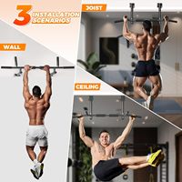 Barre de traction multifonctionnelle en acier pour la maison – Appareil de musculation et d'entraînement de force pour portes et encadrements de portes