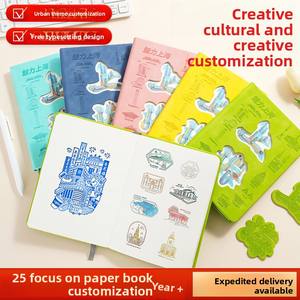 Étudiant de l'école <span class=keywords><strong>pas</strong></span> <span class=keywords><strong>cher</strong></span> personnalisé créatif timbre livre de grande valeur en cuir vierge cahier imprimé Style réfrigérateur aimant planificateur - Product Image 2