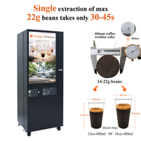Máquina Expendedora de café capuchino americano caliente recién molida comercialmente automáticamente