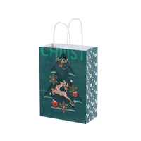 Großhandel Festliche Bedruckte Papiertüte mit Griff Individuelles Logo Festliche Karton-Tragetasche für Einzelhandel Weihnachtsgeschenk