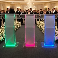 Acrílico Boda Podio Recepción Escritorio Simple y Transparente Podio Cristal Podio Personalizable
