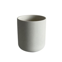 Nuevo Recipiente para Velas de Cerámica Mate Nórdico Personalizado de 12 oz y 375 ml, Frasco Redondo Blanco para Velas con Tapa