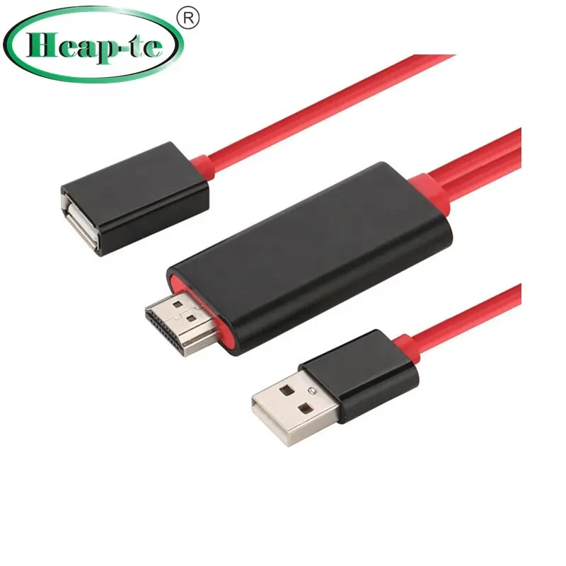 Para android a Cable adaptador HDMI 8pin a conector HDMI y de Audio Digital de 1080P HDTV adaptador para iP 6 7 8 plus