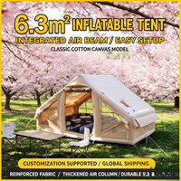 Tente Gonflable à Montage Rapide Automatique, Imperméable en Tissu Oxford, Portable, Multi-personnes, Une Porte, Quatre Saisons, Résistante aux UV
