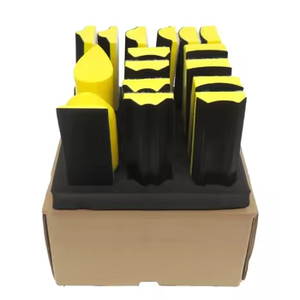 Blocs de ponçage en mousse pratiques en forme de <span class=keywords><strong>cale</strong></span> rectangulaire, <span class=keywords><strong>à</strong></span> fixation auto-agrippante, en promotion - Product Image 3