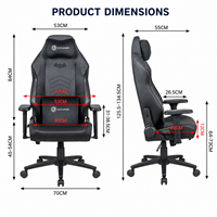 Chaise de jeu pivotante inclinable en cuir Pu ergonomique moderne de haute qualité personnalisée coussin magnétique chaise de jeu Pc Gamer