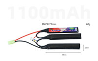 Baterai Lipo 4s 6s 25c Airsoft NCM BB Battery Pack 2S .4V 3S 11.1V  25C 1100mAh 1200mAh 1800mah 3600mah untuk Hpa M4 Ak 4s2p