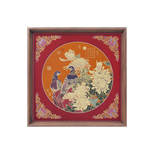 Cornice in Ottone con Motivo Crisantemo e Colomba, Design Retrò Elegante, con Giunzioni a Mortasa e Tenone, Direttamente dalla Fabbrica per Soggiorno e Ingresso - Product Image 1