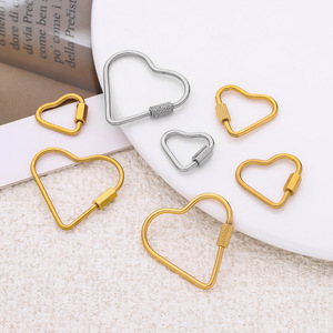 Heart-Shaped Stainless Steel Buckle Gold Plated For <b>Bracelet</b> Making DIY Jewelry Accessory - Product Image 1