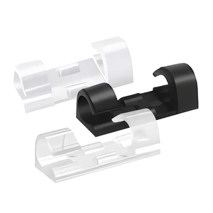 Supports de câbles auto-adhésifs (lot de 100), organiseurs de câbles réseau, clips de câblage pour salle serveur, supports de fils améliorés, organisateurs de cordons muraux - Product Image 1