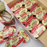 Sardines en sauce tomate, tous types de poissons, vente en gros de fruits de mer, 155g