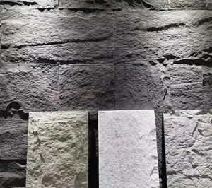 Lujo pu Faux piedra roca pared Pilar panel piedra columna envuelve