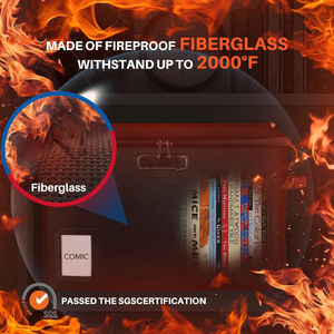 Caja de Almacenamiento para Cómics Resistente al <span class=keywords><strong>Fuego</strong></span> y al Agua, Caja para Cómics, Contenedor para Cómics Resistente a la Humedad con Cierre de Seguridad - Product Image 2