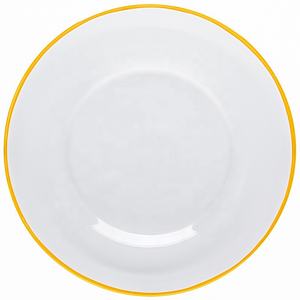 <span class=keywords><strong>Venta</strong></span> directa <span class=keywords><strong>de</strong></span> fábrica respetuoso con el medio ambiente estilo europeo cristal claro cargador placa <span class=keywords><strong>de</strong></span> vidrio grueso fino borde dorado sin plomo alimentos seguros 100 Uds - Product Image 1