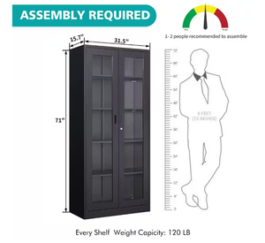 Armadietti Portadocumenti Neri a <span class=keywords><strong>Doppia</strong></span> Porta Impermeabili, Adatti per Uffici, Case, Garage, Palestre e Scuole - Product Image 2