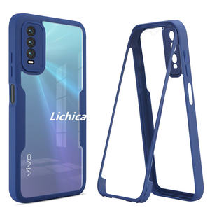 Lichicase Precision Hole Hard PC Soft TPU Frame Funda para teléfono móvil para <span class=keywords><strong>Vivo</strong></span> Y20 Color Frame Cover - Product Image 4