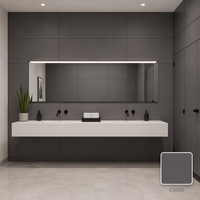 Panel Dinding WPC Solid GREY Bersertifikasi CE Tahan Api B1 Tahan Air untuk Interior Hotel dan Kantor