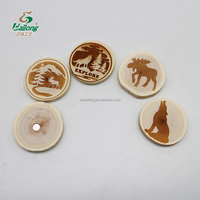 Aimant de réfrigérateur en bois souvenir gravé au laser personnalisé