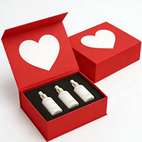 Boîte cadeau cosmétique rigide à fermeture magnétique de qualité supérieure avec doublure en éponge et finition mate, motif lune et étoiles argentées pour crème visage