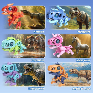 Factory Outlet 6 em 1 Modelos DeformationToys Robot DIY crianças educacionais Assembleia conjunto brinquedos dinossauro - Product Image 6