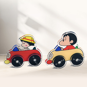 Ornements de bureau DIY personnalisables en plastique mignon - Jouet périphérique d'animation de voiture à bascule incluant scooter et moto - pour enfants - Product Image 3