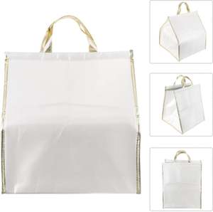 Sac isotherme pour gâteau blanc, doublure en aluminium, écologique, réutilisable, vente en gros en Chine, sac isotherme pour déjeuner - Product Image 4