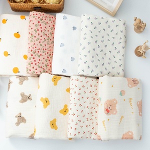 Tessuto <span class=keywords><strong>in</strong></span> <span class=keywords><strong>Mussola</strong></span> <span class=keywords><strong>di</strong></span> <span class=keywords><strong>Cotone</strong></span> 100% con Motivi Personalizzati, Doppio Strato Stropicciato, Certificato OEKO-TEX per Pigiami e Abbigliamento per Bambini - Product Image 1